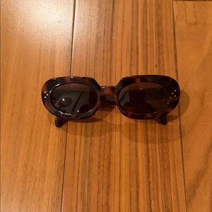Celine Brown Tortoise Oval Sunglasses